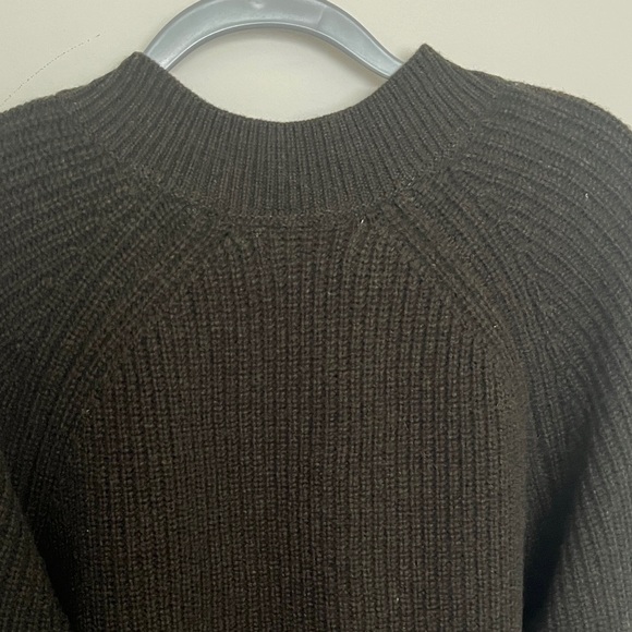 L, Orvis, Ribbed, Lambswool, Zip-Up Sweater, Expresso - Picture 5 of 5